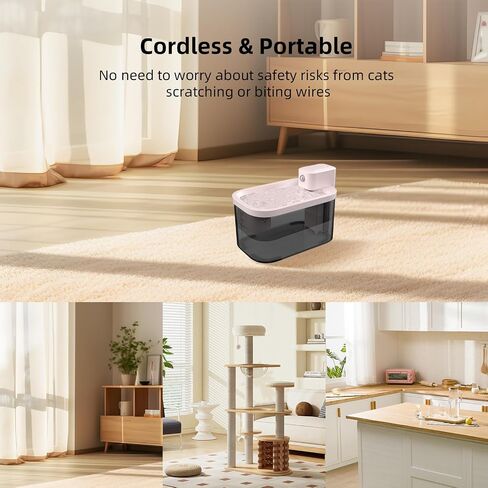Dogness 3.2L FOUNTAIN FOUNTAIN FOUNTAIN WARE CAT اللاسلكي ، FULTRATION FILTRATION PET FOUNTAIN 5000MAH بطارية قابلة لإعادة الشحن تعمل على موزع مياه الكلاب التلقائي مع مستشعر SUPER SILPLIS SILPLIS WIFI (الوردي) in Saudi Arabia