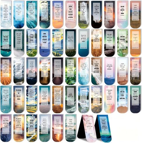 26 Pcs Christian Bookmarks Bible Verse Bookmarks Magnetic Bookmarks for Women Men Book Lovers Page Markers for Teachers Students Reading School Office Home in Kuwait