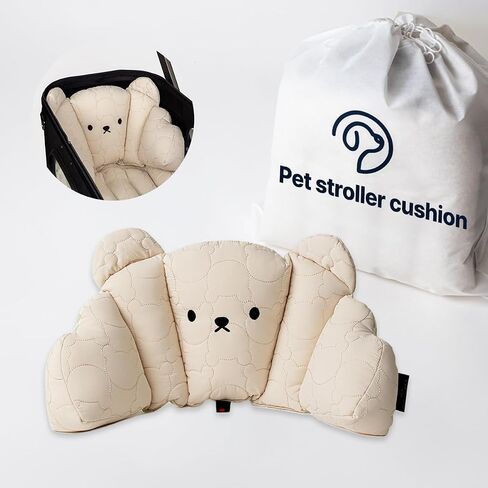 Rococo, BerryMore Edition, Back Cushion, Pet Stroller Cushion, Rear Cushion, Cozy and Protective, Filling Empty Space, Multi-Dog Owner Cushion, Cushion for Empty Rear Space (Ivory Mint) in Kuwait