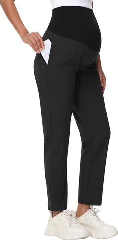 Foucome Women's Maternity Scrub Pants Comfy Soft Pregnancy Pants Straight Leg Workwear Scrubs in Kuwait