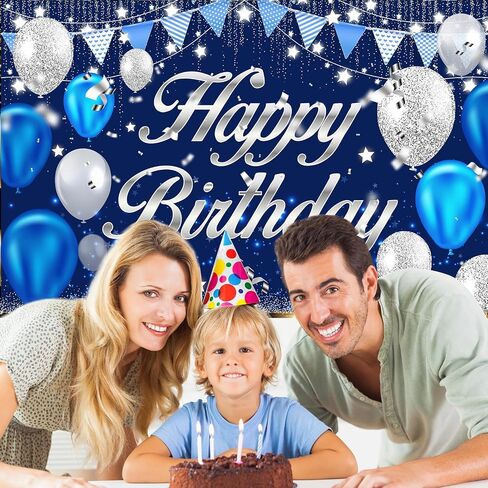 Happy Birthday Banner - Birthday Decorations for Kids Colorful Birthday Party Banners Welcome Happy Birthday Background Sign for Birthday Theme Party Decorations Indoor Outdoor in Saudi Arabia