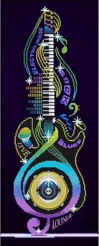 Diamond Dotz Guitar Icon Diamond Painting Kits for Adults - Diamond Art Kits a Relaxing Creative Craft Kit with Dotz Gems 12x30 in Kuwait