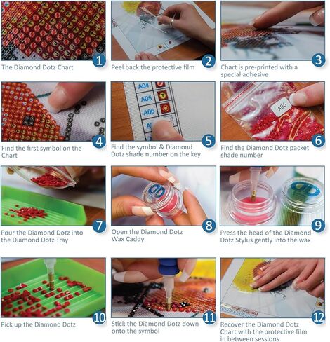 Diamond Dotz Guitar Icon Diamond Painting Kits for Adults - Diamond Art Kits a Relaxing Creative Craft Kit with Dotz Gems 12x30 in Kuwait