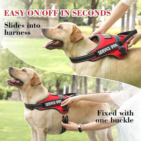 voopet Dog Harness Small Sized + ID Card Pocket + 7 Patches, No Pull Adjustable Pet Dog Vest 3M Reflective Breathable Dog Harness with Soft Padded Handle for Training, Walking, Easy Control in Kuwait