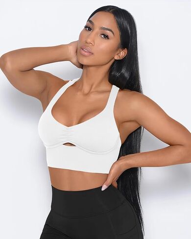 XUNYU Racerback حمالات الصدر الرياضية للنساء ملابس علوية للتمرين مع حمالة صدر مدمجة بدون أكمام، فتحة رقبة واسعة، حمالة صدر لاسلكية لليوجا والجيم in Kuwait