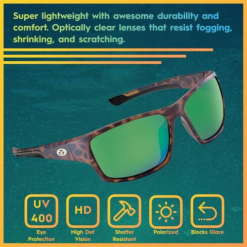 نظارات شمسية مستقطبة من Fling Fisherman 7712BS Sand Bank، إطار أسود غير لامع، عدسات دخانية in Kuwait