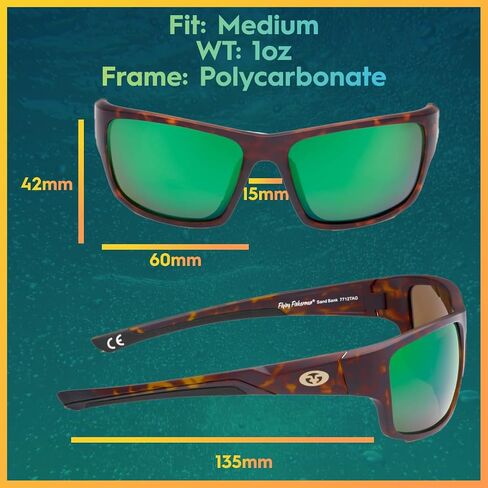 نظارات شمسية مستقطبة من Fling Fisherman 7712BS Sand Bank، إطار أسود غير لامع، عدسات دخانية in Kuwait