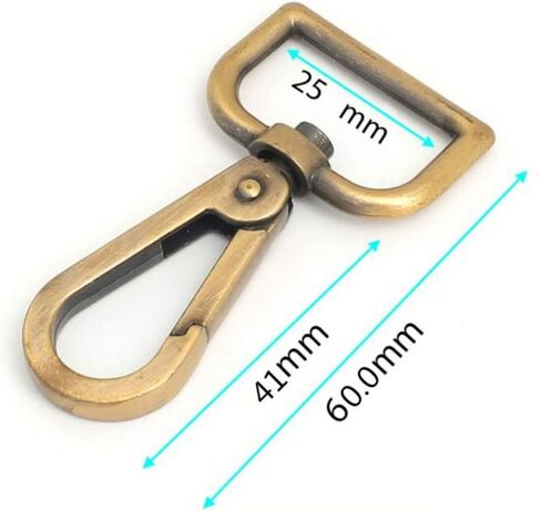 10 PCS Clasps 1 "D حلقة جراد البحر Clasp Claph لحزام بوابة بوابة حبل حبل دوارة مقاطع خطاف snap （النحاس العتيقة) in Kuwait