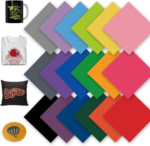 Sublimation Transfer Paper, 18 Pack 12"X12" Solid Color Heat Press Transfer Sublimation Sheet for DIY T-Shirt, Personalized Coffee Mugs, BabySuits in Saudi Arabia