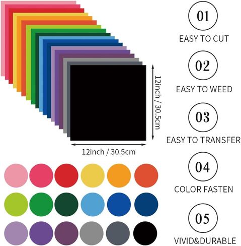 Sublimation Transfer Paper, 18 Pack 12"X12" Solid Color Heat Press Transfer Sublimation Sheet for DIY T-Shirt, Personalized Coffee Mugs, BabySuits in Saudi Arabia