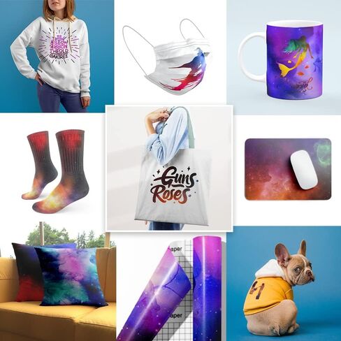 Sublimation Transfer Paper, 18 Pack 12"X12" Solid Color Heat Press Transfer Sublimation Sheet for DIY T-Shirt, Personalized Coffee Mugs, BabySuits in Saudi Arabia
