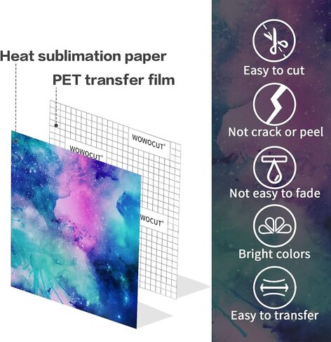 Sublimation Transfer Paper, 18 Pack 12"X12" Solid Color Heat Press Transfer Sublimation Sheet for DIY T-Shirt, Personalized Coffee Mugs, BabySuits in Saudi Arabia