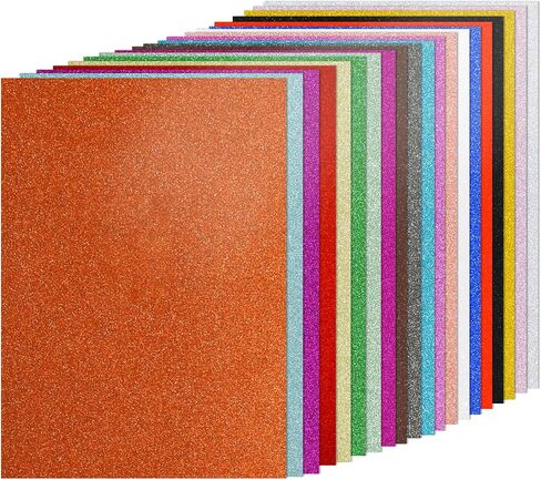 BEISHIDA White Cardstock Paper, 12" x 12" Glitter Cardstock, White Glitter Paper Sparkly Paper, 250GSM Craft Paper Sheet for Cricut, Scrapbooking, Crafts, DIY Art Projects and Decorations(15 Sheets) in Kuwait