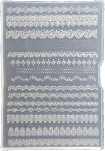 Practical Thin Silicone Nail Art Mold Transparent Stamping Plate Nails Stencils Silicone Molds for Epoxy Resin Casting in Kuwait