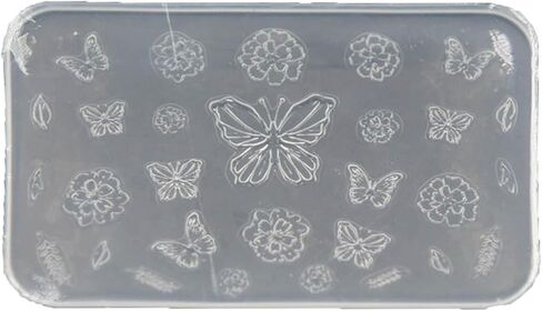 Practical Thin Silicone Nail Art Mold Transparent Stamping Plate Nails Stencils Silicone Molds for Epoxy Resin Casting in Saudi Arabia