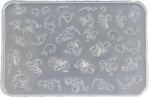 Practical Thin Silicone Nail Art Mold Transparent Stamping Plate Nails Stencils Silicone Molds for Epoxy Resin Casting in Saudi Arabia