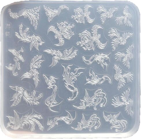 Practical Thin Silicone Nail Art Mold Transparent Stamping Plate Nails Stencils Silicone Molds for Epoxy Resin Casting in Saudi Arabia