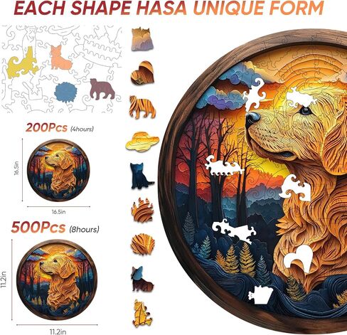Snakes Wooden Puzzle للبالغين ، والحيوانات بانوراما الألغاز 200 قطعة ، وأشكال فريدة من نوعها لغز لم شمل الأسرة للبالغين والأطفال ، حزمة جميلة ، أفضل هدية لأصدقاء العائلة المتوسطة 11.4x11.4in in Saudi Arabia