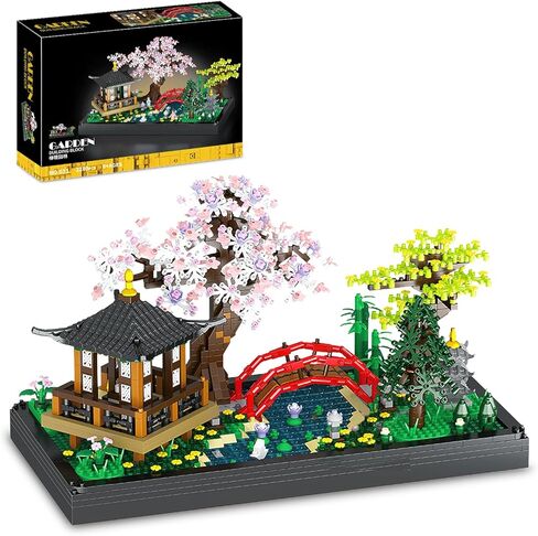 Cherry Blossom Bonsai Tree Micro Building Sets, Creative Japanese Tranquil Garden Building Blocks for Adults, Sakura Flowers and Plants Display for Home Decor, Mother's Day Decorations - 2280PCS in Saudi Arabia