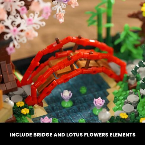Cherry Blossom Bonsai Tree Micro Building Sets, Creative Japanese Tranquil Garden Building Blocks for Adults, Sakura Flowers and Plants Display for Home Decor, Mother's Day Decorations - 2280PCS in Saudi Arabia