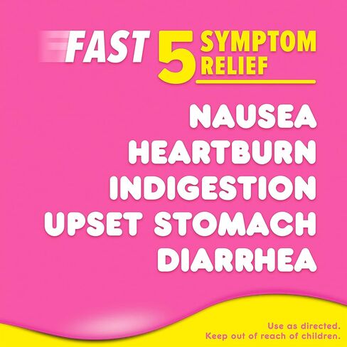 Pepto Bismol Chews, Fast and Effective Digestive Relief from Nausea, Heartburn, Indigestion, Upset Stomach, Diarrhea, 72 Total (3 Packs of 24) in Saudi Arabia