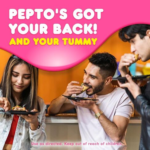 Pepto Bismol Chews, Fast and Effective Digestive Relief from Nausea, Heartburn, Indigestion, Upset Stomach, Diarrhea, 72 Total (3 Packs of 24) in Saudi Arabia