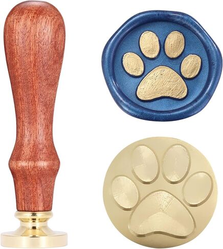 Lovely Dog Paw Wax Seal Stamp, Yoption Vintage Sealing Wax Stamp, Great for Embellishment of Christmas Card, Envelopes, Weding Party Invitations, Wine Wraps, Gift Idea (Dog Paw) in Saudi Arabia