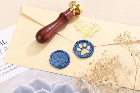 Lovely Dog Paw Wax Seal Stamp, Yoption Vintage Sealing Wax Stamp, Great for Embellishment of Christmas Card, Envelopes, Weding Party Invitations, Wine Wraps, Gift Idea (Dog Paw) in Saudi Arabia