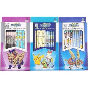 [12-in-1] Pikachu W B Lead Wooden Pencil 12pcs Set (Type C)