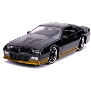 Jada Toys Big TIME Muscle 1985 Chevy Camaro 1:24 Scale DIECAST CAR Black with Gold Trim (31457)