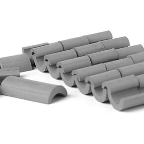 Vague Brick Slate Tiles 70 Pcs Mini Roof Tiles, 1:16 Scale Gray Miniature Bricks, Stone/Railway/Landscaping Building Set, 17 x 16 x 2mm