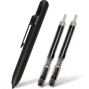 MARKSMITH Titanium Retractable Permanent Marker - Write On Any Surface With This EDC One Handed Bolt Action Pen | Fine Point EDC Pen Designed for all Professions and Hobbies