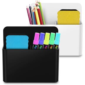 NB 2 Pack Magnetic Dry Erase Marker Holder,Magnet Pen Holder,Magnetic Whiteboard Marker Holder,Magnet Storage Organizer for Home,School,Office