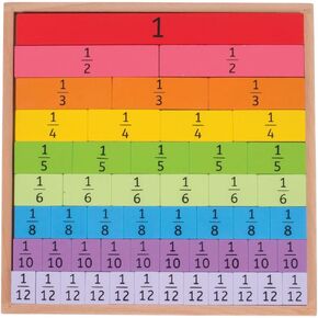 Bigjigs Toys Fractions Tray مع العشرية
