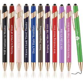Nurse Gift Pens,for Work Funny Pens Sticky Notes Makeup Bag Gift for Coworker Doctor Nurses Nursing Students Women Men on Nurses week Nurse's day (Style 1-20)