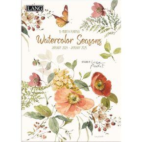 Lang, Watercolor Seasons by Lisa Audit 2025 Monthly Planner
