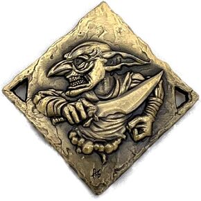 Gold Goblin Coin D2 Heads-tails-نعم لا RPG LARP