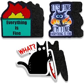 8Pcs Funny Patches Morale Patches 2.3"×2.3" Military Patches with 8 Hook and Loop Backing, Inspiring Embroidered Meme Patches for Backpacks, Hats, Vests, Jacket, Jeans, Clothing (8)