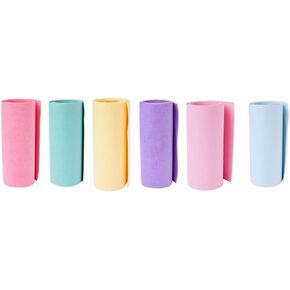 Sizzix Surfacez Texture Rolls - 6 6x48 Rolls, Pastel Colors, Primrose, Limoncello, Mint Julep, Lavender Dust, Ballet Slippers, Arctic Sky (665432, 665430, 665431, 665429, 665428, 665427)