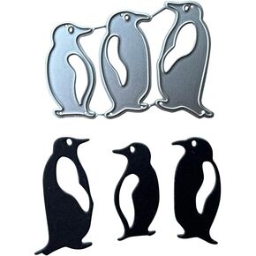3 Penguin Metal Cutting Dies Penguin Family Die Cuts for DIY Scrapbooking Card Making Paper Crafting Photo Album Decoration