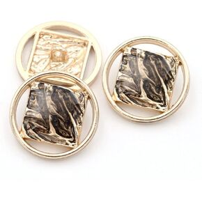 5pcs Round Metal Button for Clothing Coat Decorative Buttons Clothing Sewing Accessories(Golden,25mm)