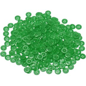 HARFINGTON 100pcs 16L Sewing Buttons 3/8"(10mm) Resin Round Flat 4-Hole Craft Replacement Buttons for Coats Sewing Clothing and DIY, Grey