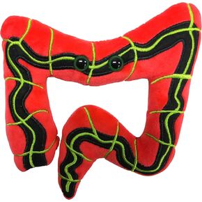 GIANTmicrobes Irritable Bowel Syndrome Plush - Learn About Digestive Health with This Colon-Shaped Gift for Family, Friends, Doctors, GI Specialists, Dieticians, Scientists, Educators and Patients.