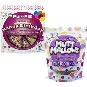 The Lazy Dog Pup-Pie - Original Pup-Pie - Happy Birthday Dog Treat for a Special Dog, 5 oz (Birthday Cake, Pie with Treats)