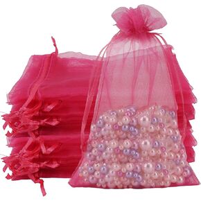 أكياس أورجانزا 4x6،50pcs أكياس شبكية شبكية ، حقائب هدايا صغيرة الشبكات ، حقائب الهدايا الرباط ، حقائب الزفاف ، أكياس الحلوى للحفلات ، عيد ميلاد ، مهرجان ، صابون ، مكياج ، لوازم التفاف ، أبيض