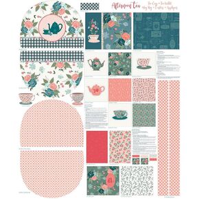 Riley Blake’s Assortment of Premium Quilting Fabric Panels, Perfect for Quilting, Apparel, DIY Crafting, and Home Decor (Afternoon Tea Project Panel)