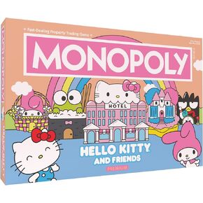 Monopoly: Hello Kitty and Friends Premium | Officially-Licensed Hello Kitty Merchandise | Collectible Upgraded Rose Gold Finish on Tokens, Board and Box
