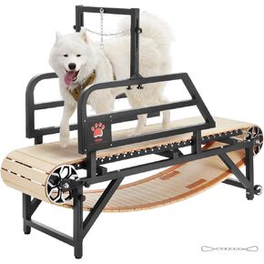VEVOR Dog Treadmill for Large/Medium Dogs with Brake, Slatmill for Dogs with 3 Adjustable Ramps, Doggy Treadmill Dog Pacer, Slat Mill for Dogs to Unleash Joy, Keep Active & Fit, Up to 330 lbs Weight