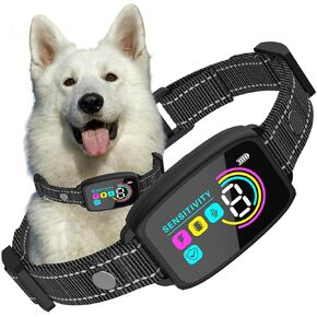 2-Pack Adjustable Dog Bark Collar - Beep, Vibration & Shock Modes (8-120 lbs) - Anti-Barking Device with 8 Sensitivity Levels, Fast Charging & Long Lasting
