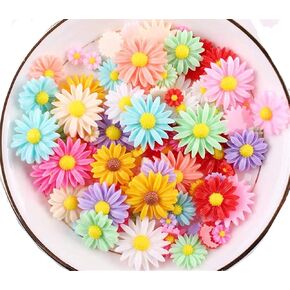 50pcs 26mm Tiny Resin Roses Flower FlatBacks Cabochons Deco F1221x2 (Rose, 26mm)